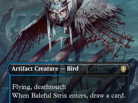 Baleful Strix (Borderless) [Bloomburrow Commander] For Sale