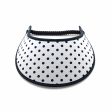 Trimmed Polka Dot Print Foam Sun Visor Fashion