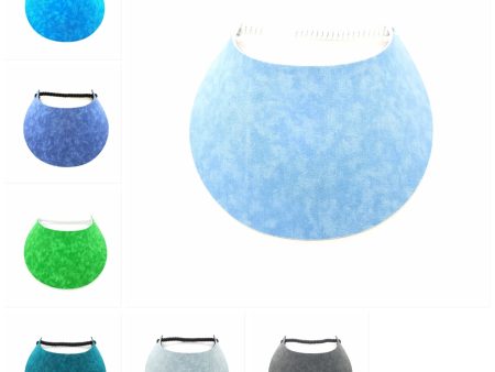 Suede Blues, Greys and Greens Print Foam Sun Visor on Sale