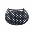 Trimmed Polka Dot Print Foam Sun Visor Fashion