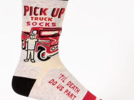 BlueQ Men Crew Socks Pick Up Truck Socks Supply