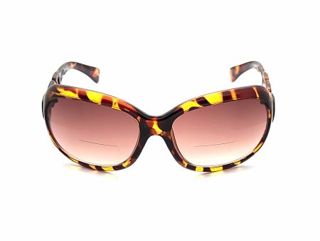 Dame Ladies Premium Large Frame Chain Temple Bifocal Reading Sunglasses Supply