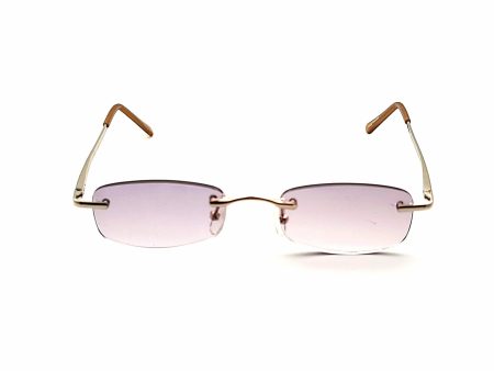 Last Chance Confab Small Rimless Reading Sunglasses with Fully Magnified Lenses Hot on Sale