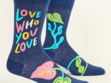 BlueQ Men Crew Socks Love Who You Love Cheap