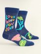 BlueQ Men Crew Socks Love Who You Love Cheap