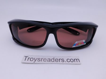 Large Square Polarized Fit Overs in Black with Amber Lens Supply