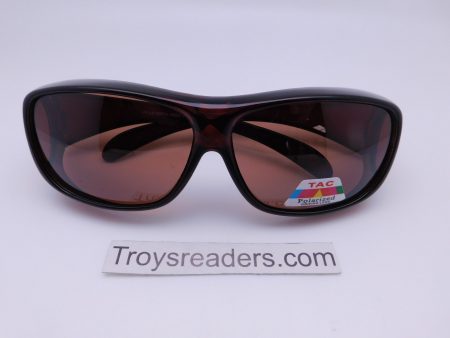 63MM Medium Polarized Fit Overs in Brown with Amber Lens Supply