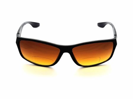 Clutch Amber Lens Anti-Glare High Density Sport Wrap Bifocal Reading Sunglasses Supply