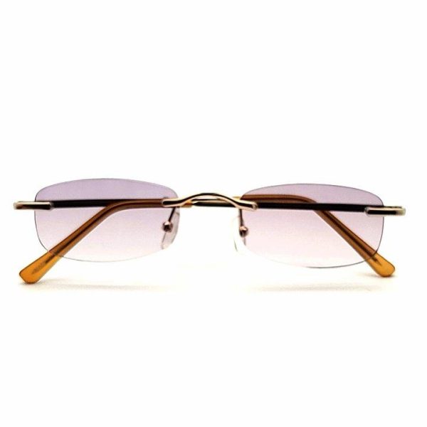 Last Chance Confab Small Rimless Reading Sunglasses with Fully Magnified Lenses Hot on Sale