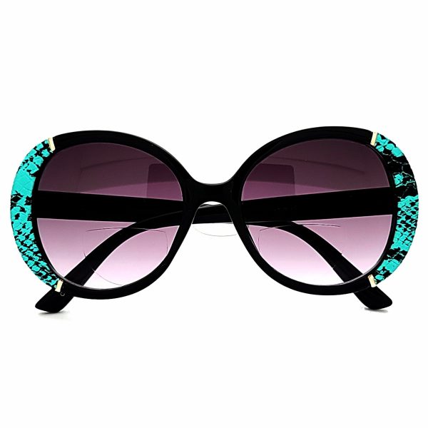 Circled Women s Large Snake Skin Bifocal Reading Sunglasses For Cheap