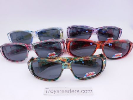 Polarized Flowery Transparent Fit Overs in Six Designs For Cheap