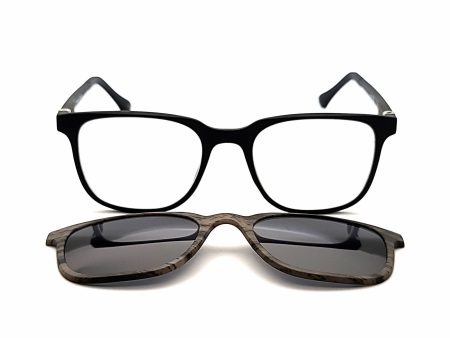 The Mayor Square Reading Glasses with Magnetic Polarized Clip on Hot on Sale