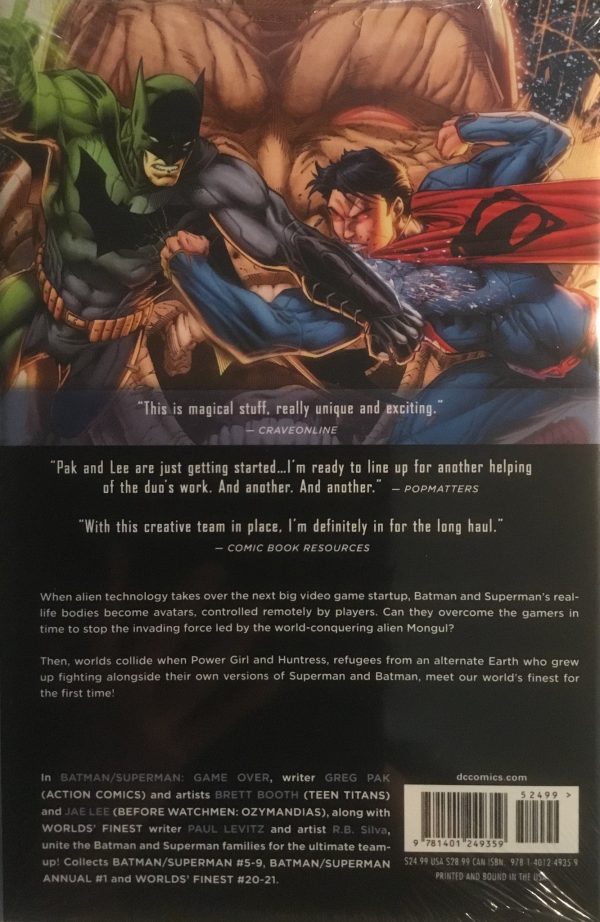 BATMAN   SUPERMAN (NEW 52) VOL 2 GAME OVER HARDCOVER GRAPHIC NOVEL For Cheap