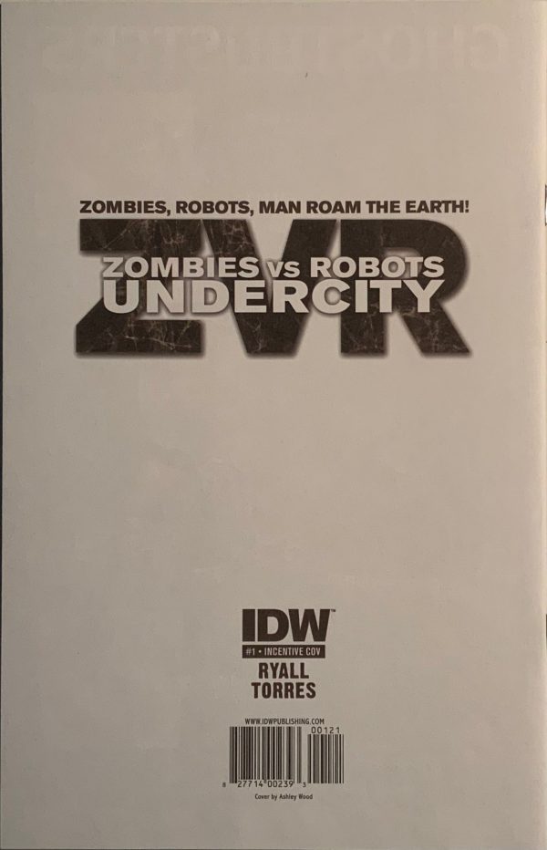 ZOMBIES VS ROBOTS : UNDERCITY # 1 WOOD 1:10 VARIANT COVER Discount